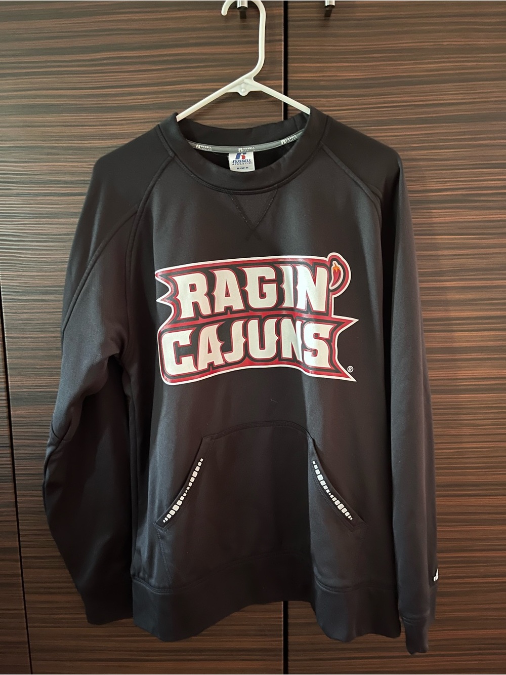 Louisiana Ragin' Cajuns Black Graphic Pullover Sweatshirt - size medium
